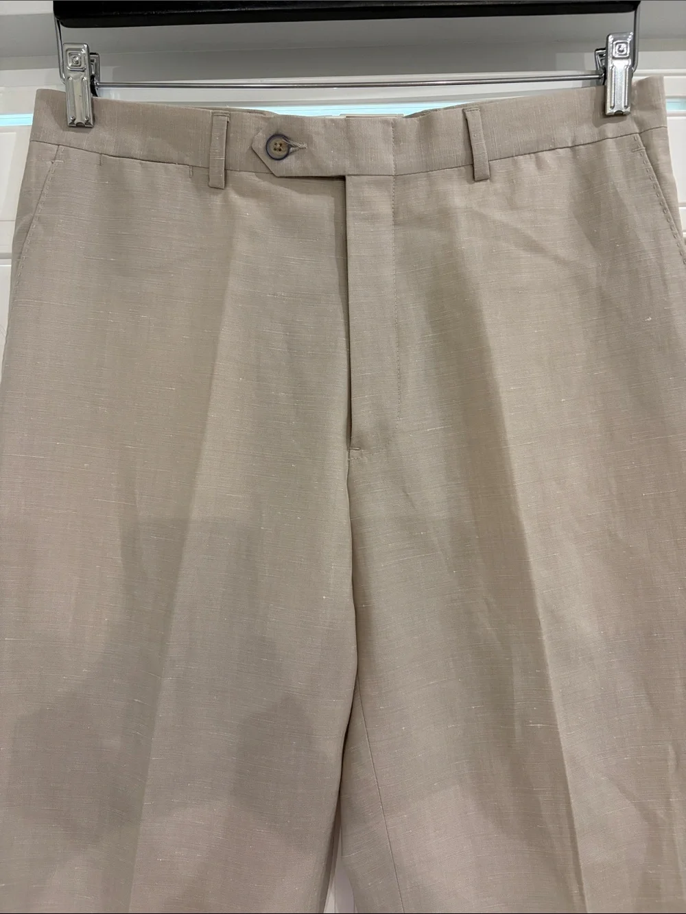 Hart Schaffner Marx Light Tan Linen Dress Pants